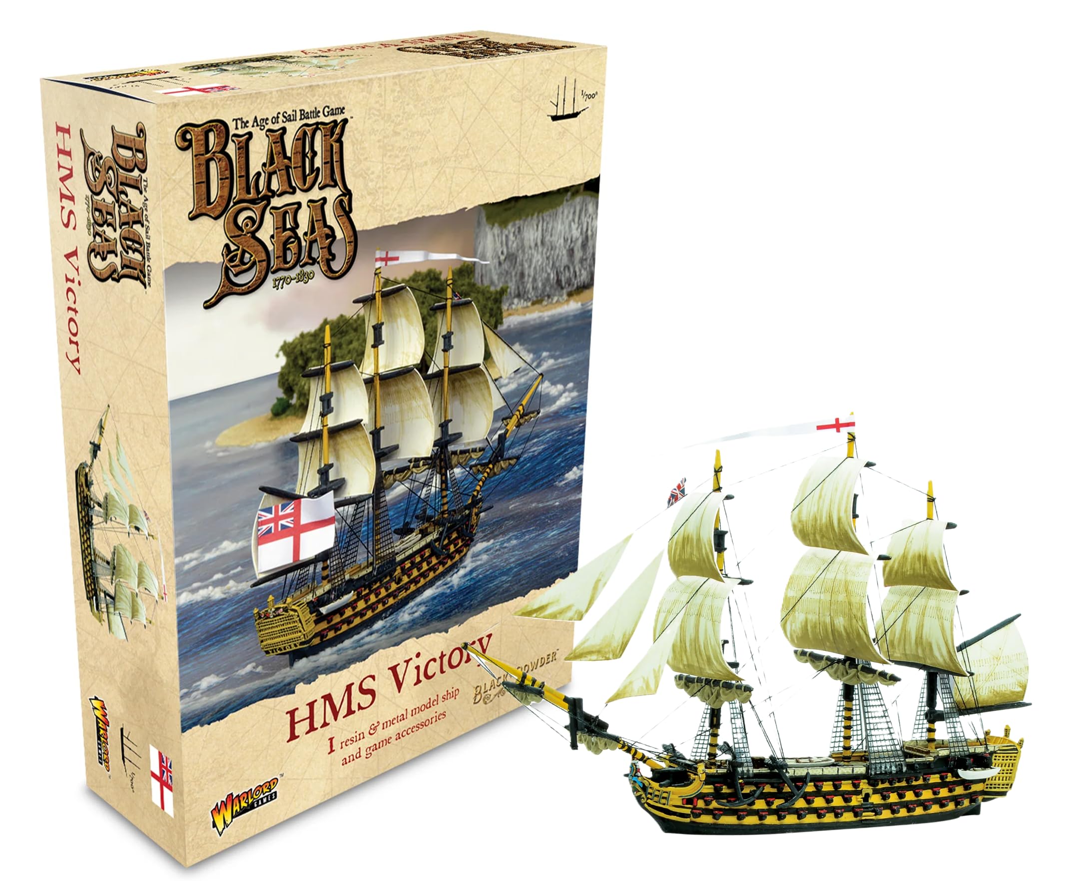 激レア　HMS ブラックプリンス 1/700 スケールモデル Warlord Games HMS Victory- 1/700 Scale Miniature for Black Seas